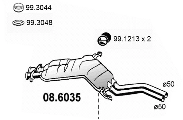 Centre Muffler (08.6035)