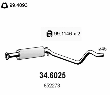 Centre Muffler (34.6025)