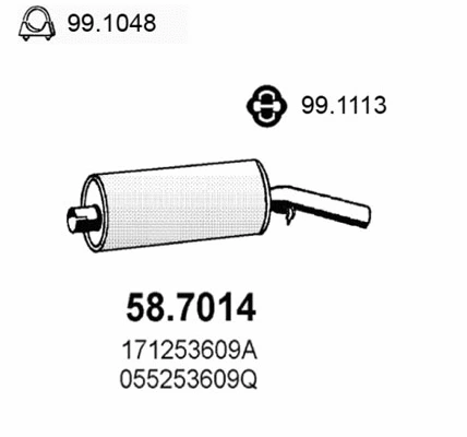 Rear Muffler (58.7014)