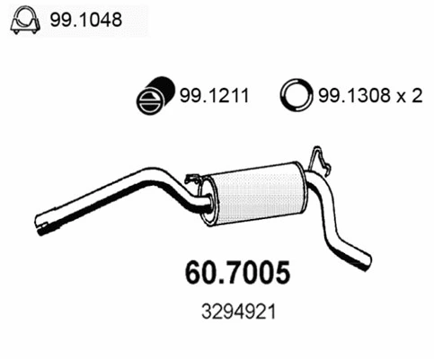 Rear Muffler (60.7005)