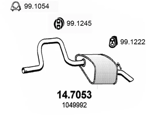 Rear Muffler (14.7053)