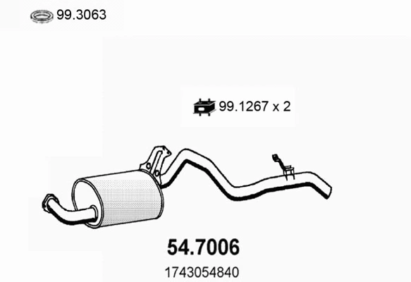 Rear Muffler (54.7006)