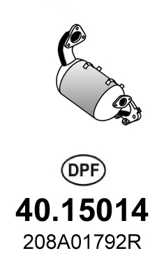 Soot/Particulate Filter, exhaust system (40.15014)