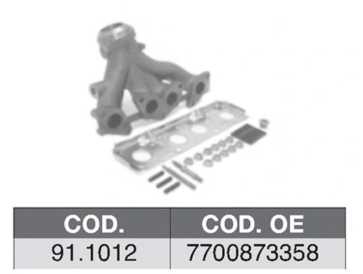 Manifold, exhaust system (91.1012)