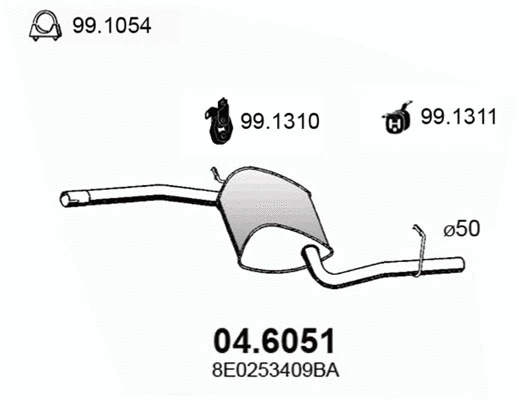 Centre Muffler (04.6051)