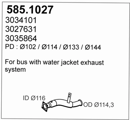 Exhaust Pipe (585.1027)