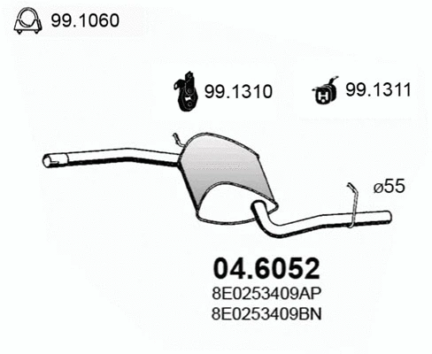 Centre Muffler (04.6052)