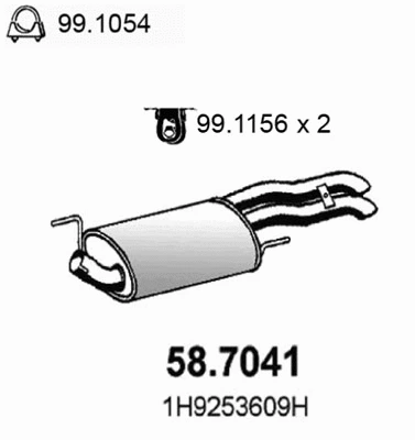Rear Muffler (58.7041)
