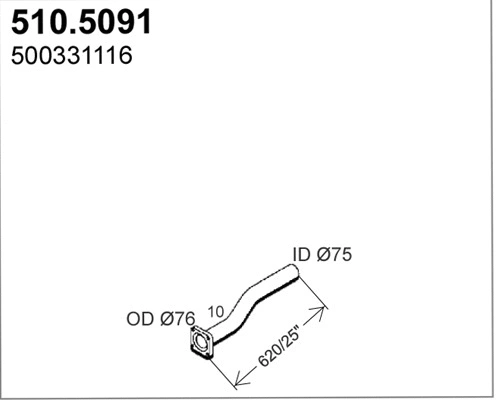 Exhaust Pipe (510.5091)
