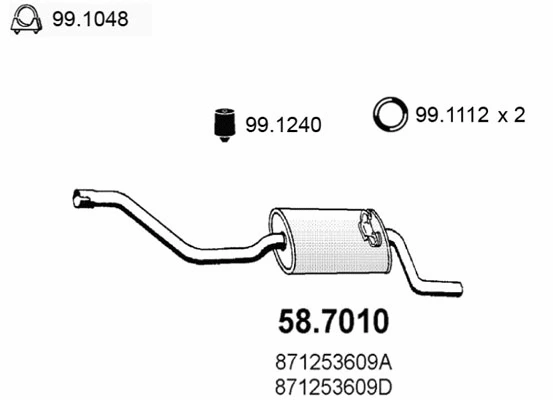 Rear Muffler (58.7010)