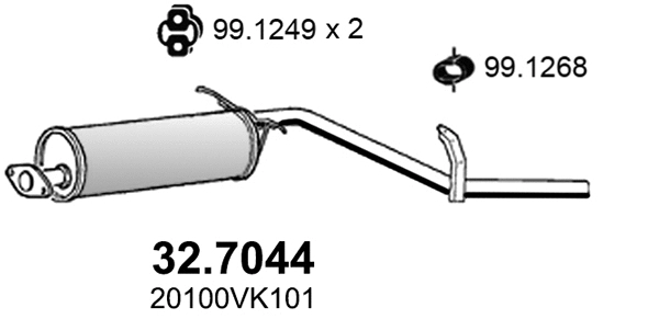 Rear Muffler (32.7044)