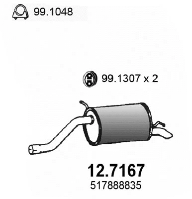 Rear Muffler (12.7167)