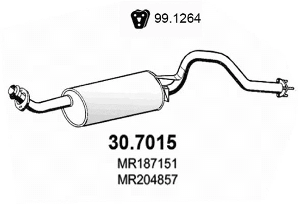 Rear Muffler (30.7015)