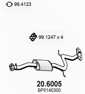 Centre Muffler (20.6005)