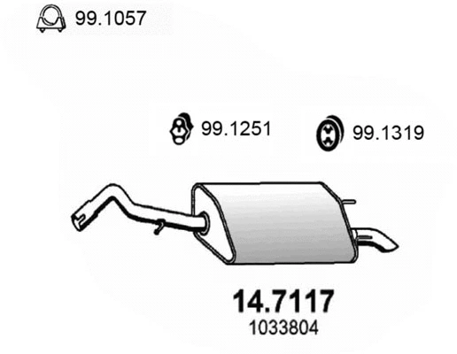 Rear Muffler (14.7117)