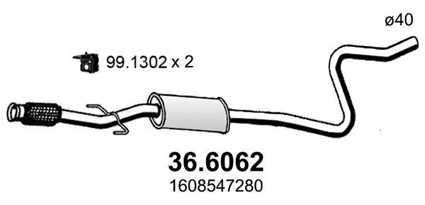 Centre Muffler (36.6062)