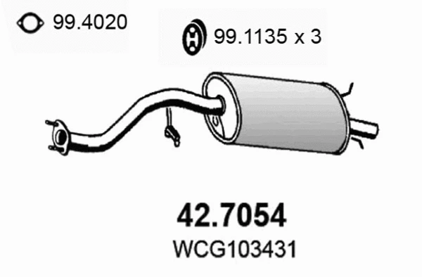 Rear Muffler (42.7054)