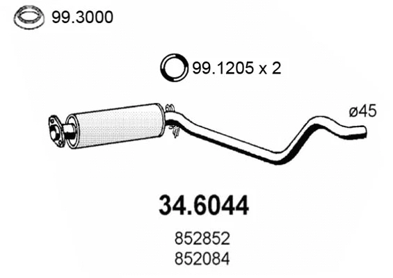 Centre Muffler (34.6044)