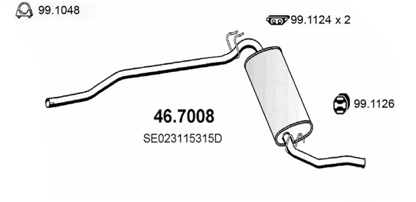 Rear Muffler (46.7008)