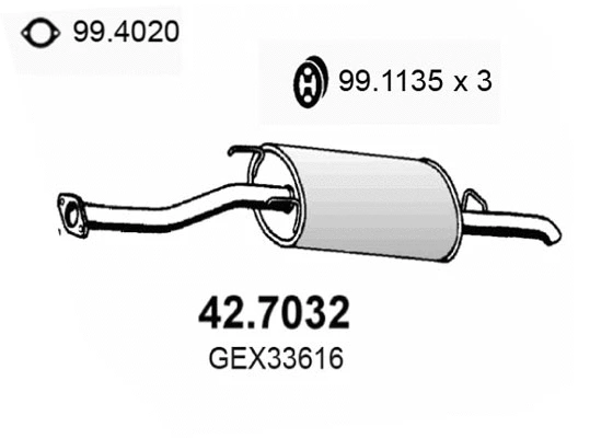 Rear Muffler (42.7032)