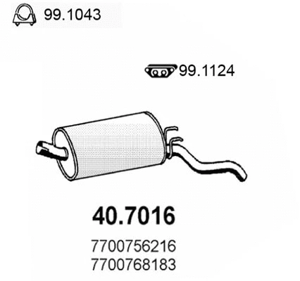 Rear Muffler (40.7016)