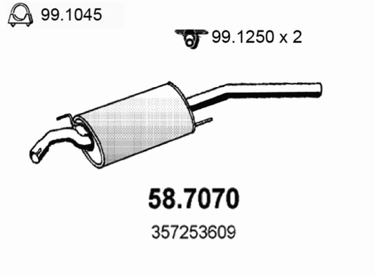 Rear Muffler (58.7070)