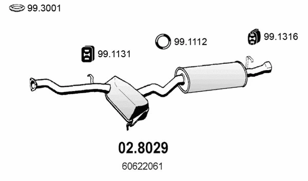 Centre/Rear Muffler (02.8029)