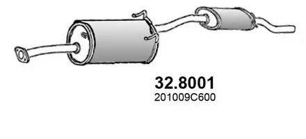 Centre/Rear Muffler (32.8001)