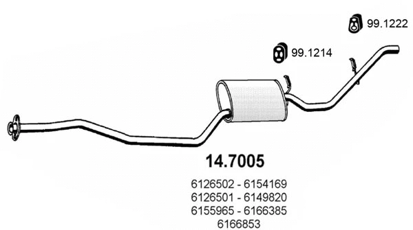 Rear Muffler (14.7005)