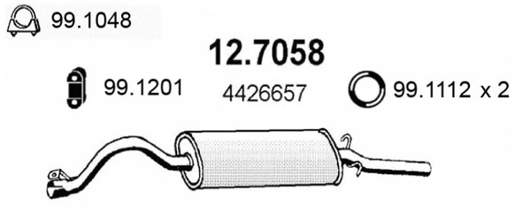 Rear Muffler (12.7058)
