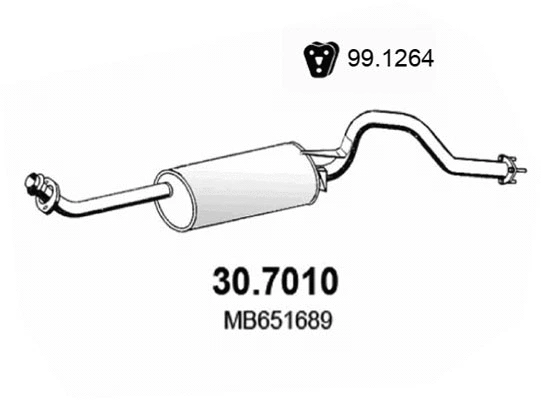 Rear Muffler (30.7010)