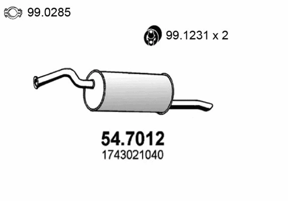 Rear Muffler (54.7012)