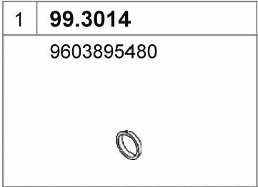 Seal Ring, exhaust pipe (99.3014)