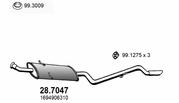 Rear Muffler (28.7047)