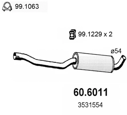 Centre Muffler (60.6011)