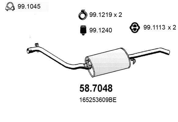 Rear Muffler (58.7048)