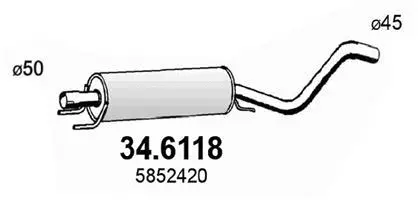 Centre Muffler (34.6118)
