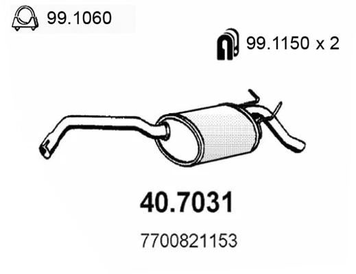 Rear Muffler (40.7031)