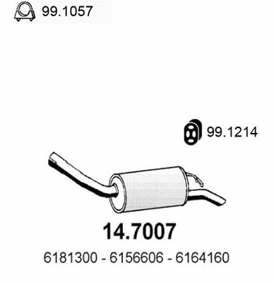 Rear Muffler (14.7007)