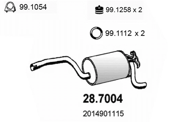 Rear Muffler (28.7004)