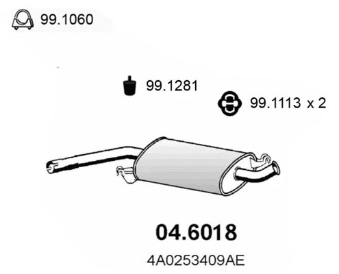 Centre Muffler (04.6018)