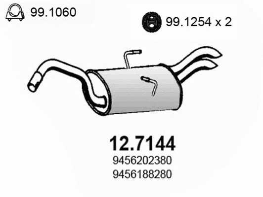 Rear Muffler (12.7144)