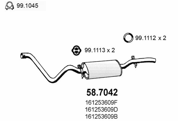 Rear Muffler (58.7042)
