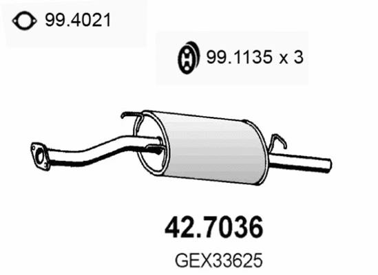 Rear Muffler (42.7036)