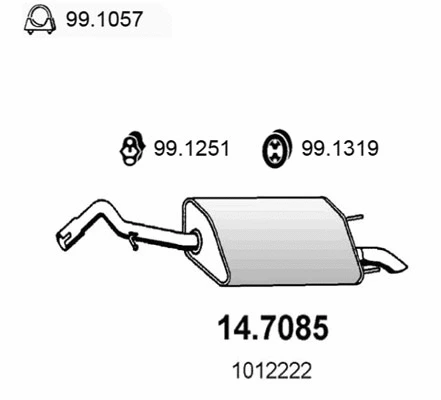 Rear Muffler (14.7085)