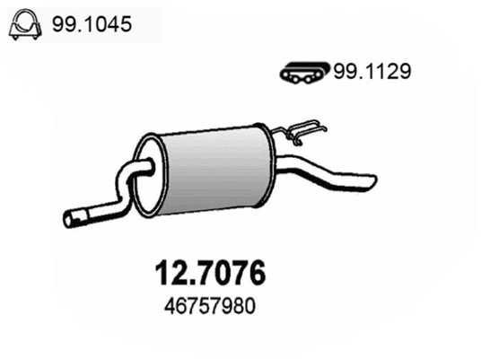 Rear Muffler (12.7076)