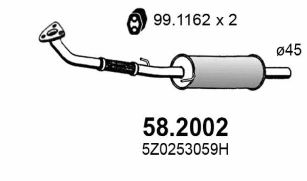 Front Muffler (58.2002)