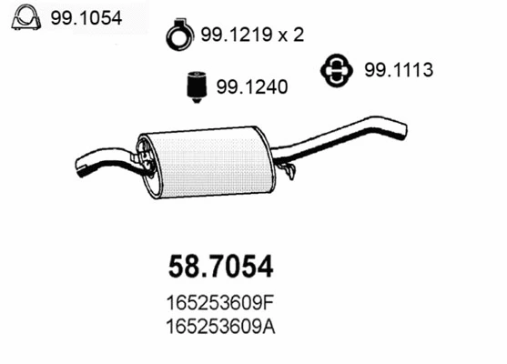 Rear Muffler (58.7054)