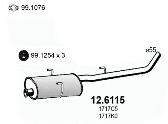 Centre Muffler (12.6115)