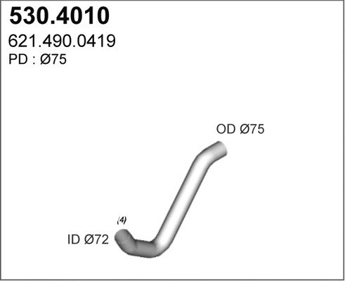 Flexible Pipe, exhaust system (530.4010)